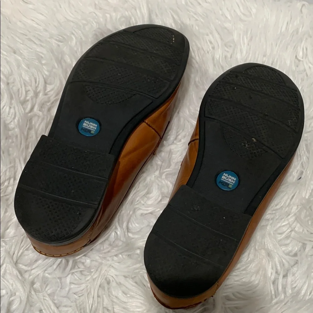 🟢3 for $20—— NUNN Bush Brown Leather Slip-On Loafers Comfort Green w Memory Foam